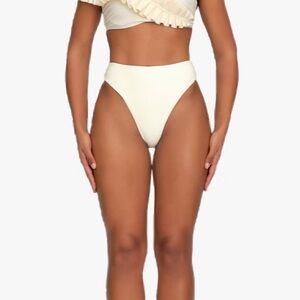 Andrea Iyamah high waisted bikini bottom from the Liva swimsuit